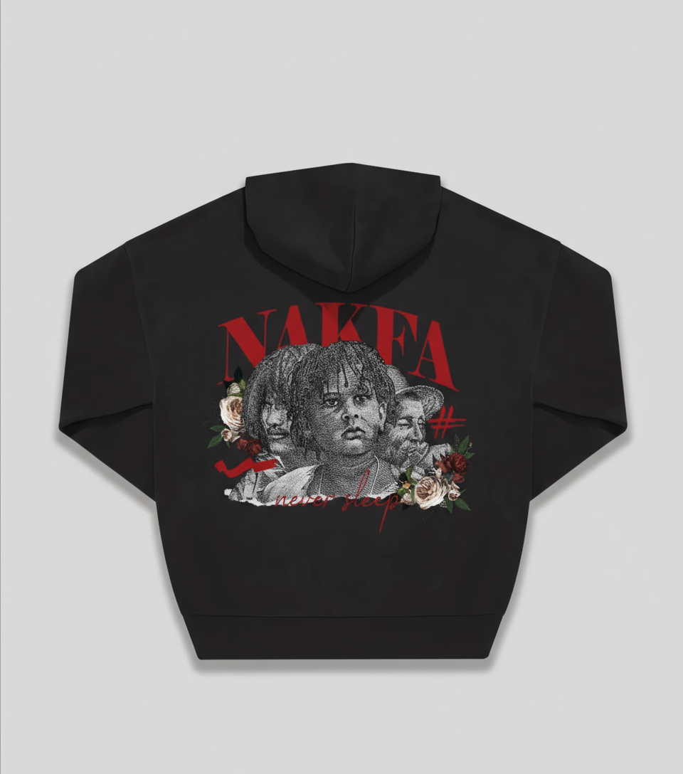 NAKFA BLACK HOODIE