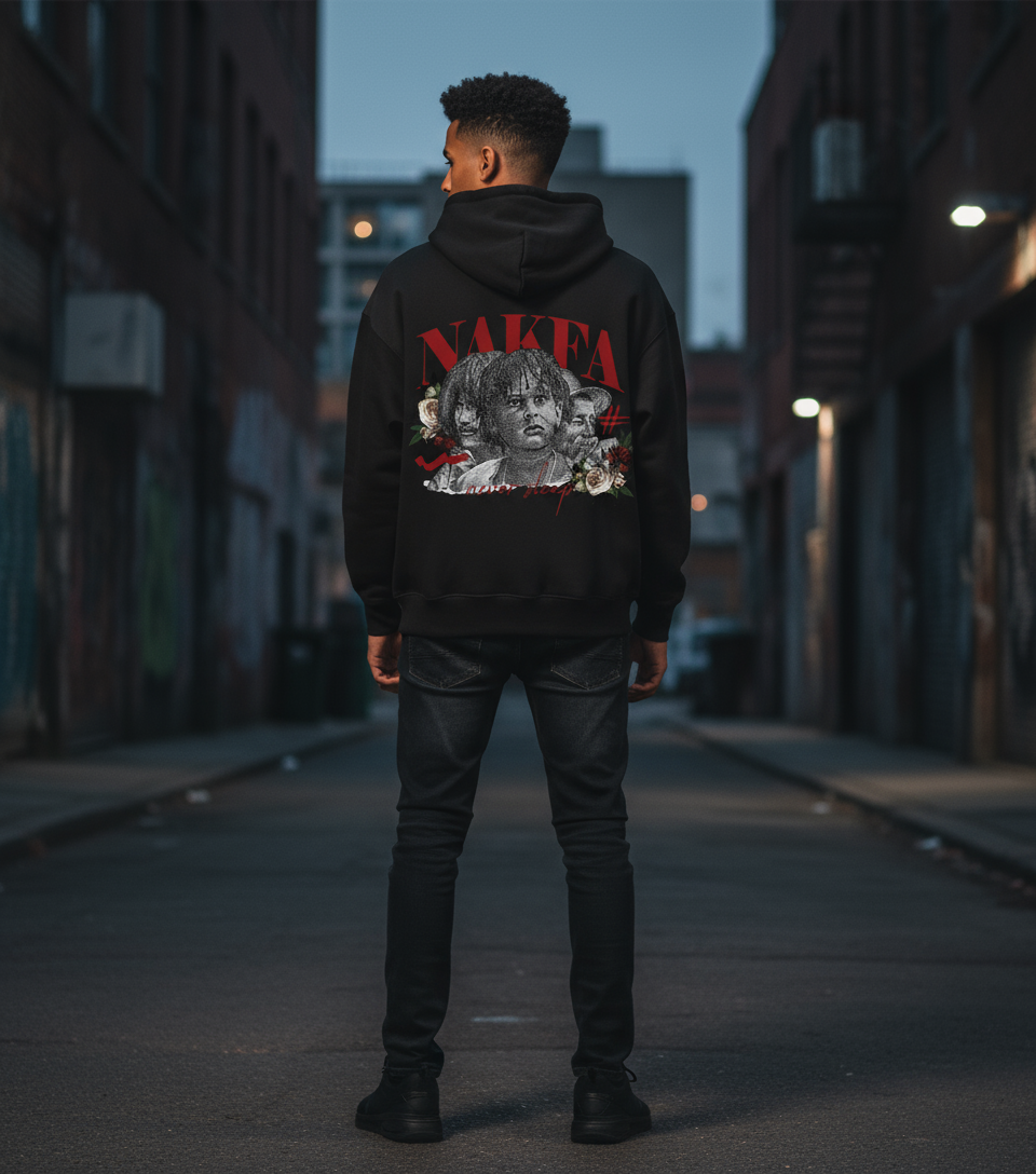 NAKFA BLACK HOODIE