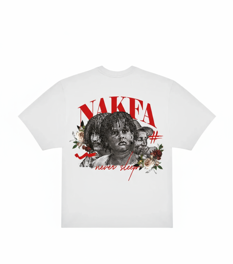 NAKFA WHITE T-SHIRT